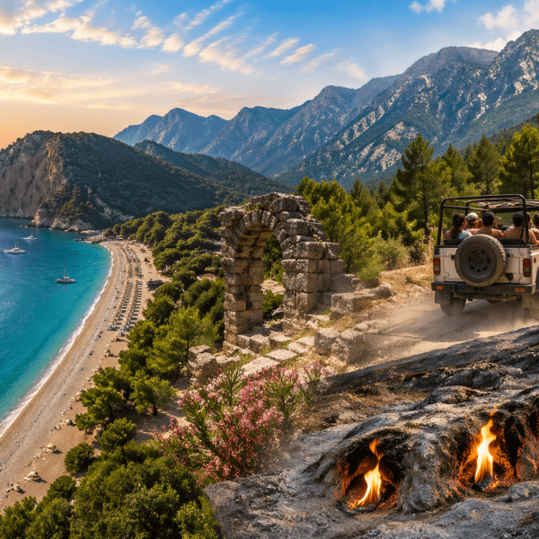 Kemer Olympos Beach & Chimera Jeep Safari (Ciralı-Flames of Chimera) - Turkiye Saki Tours