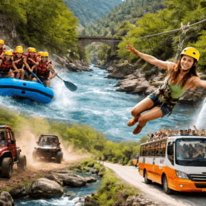 5in1 Super Combo Adventure Tour (Rafting – Zipline – Buggy Riding – Cabrio Bus Safari – Köprülü Canyon)